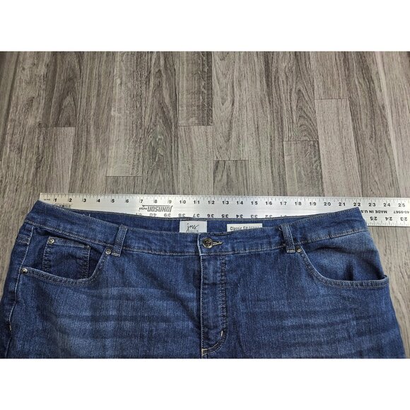 JMS Just My Size by Hanes Jeans Womens Plus 24W Blue Classic Fit Denim Stretch - Picture 8 of 12